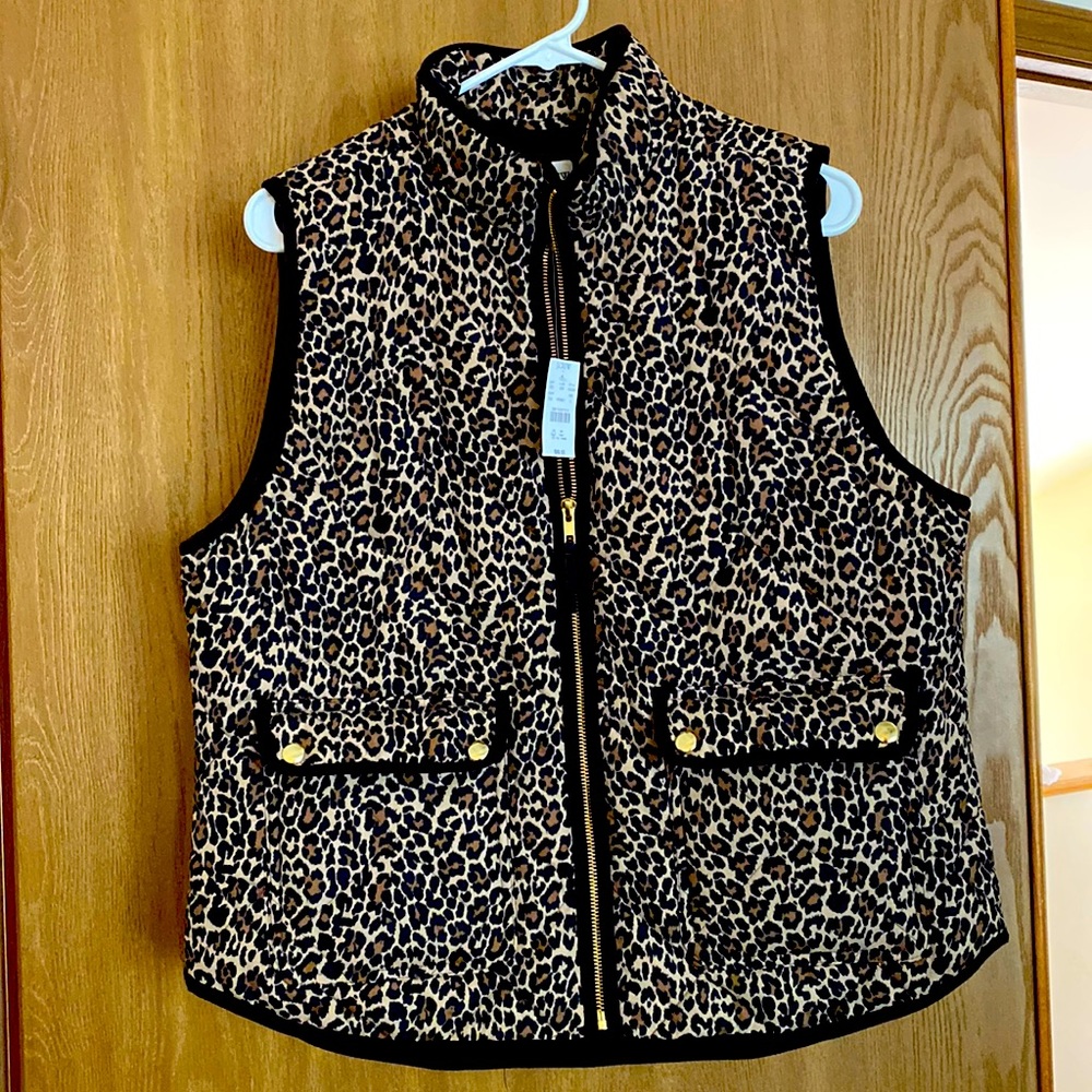 J Crew leopard vest